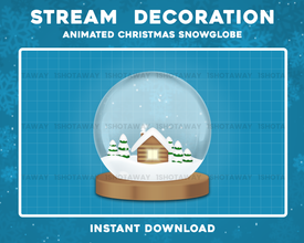Snow Globe Decor | Christmas Stream Decoration | Shot Away
