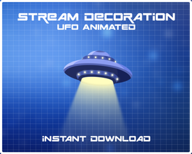 UFO Animated Stream Decoration