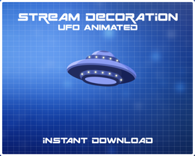 UFO Animated Stream Decoration