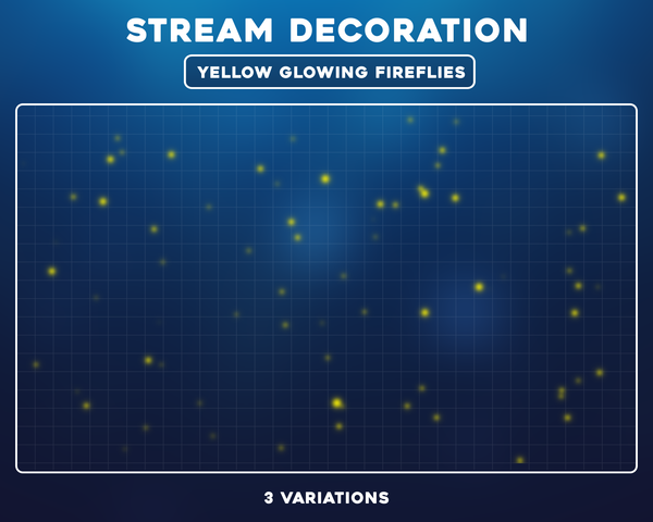 Yellow Glowing Fireflies Twitch Stream Decoration