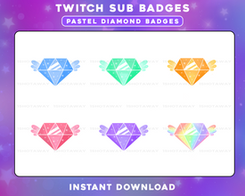 Pastel Diamond Twitch Sub Badges