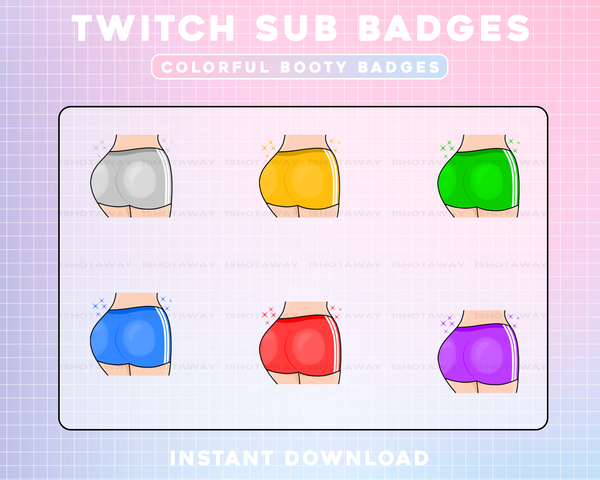 Twitch Sub Badges | Colourful Beauty Badges | Shot Away