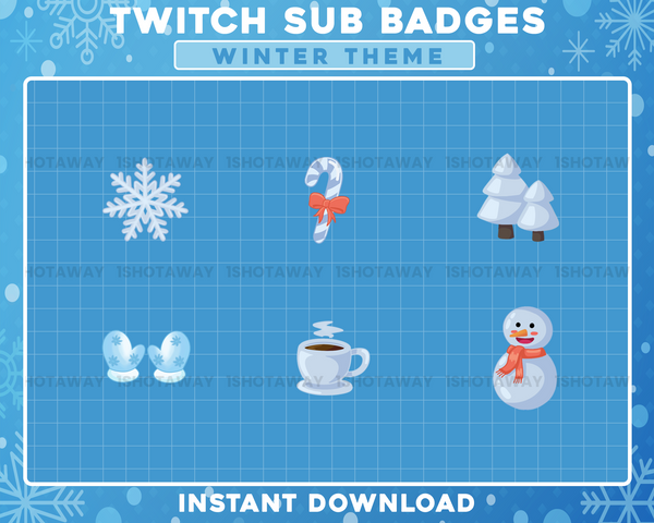 Winter Theme Twitch Sub Badges