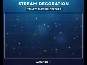 Yellow Glowing Fireflies Twitch Stream Decoration