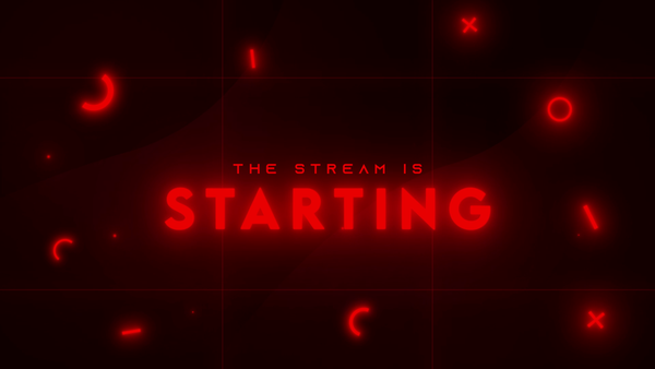 Striking Black and Red Theme Twitch Stream Overlay