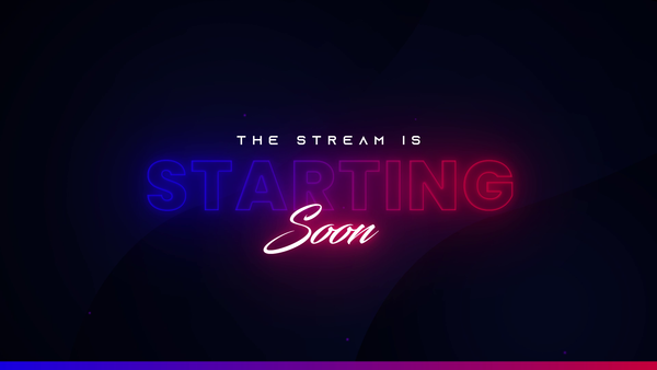 Neon Red and Blue  Twitch Stream Overlay