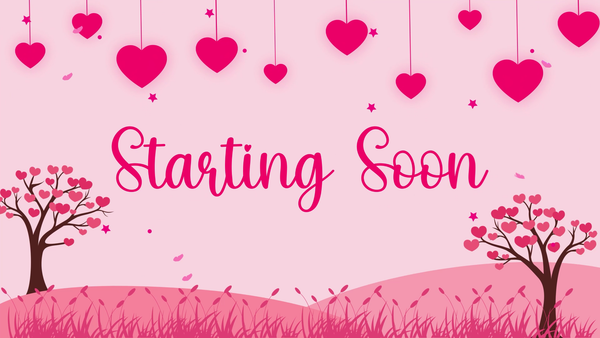 💖 Cute Heart Valentine Animated Twitch Stream Overlay! 💖