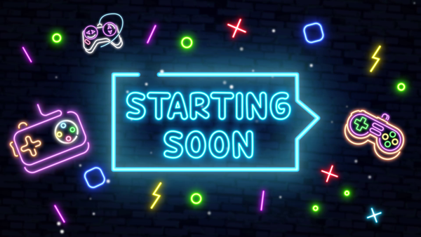 Gaming Neon Animated Overlays, Minimal Twitch Overlay, Colourful Glowing Stream Overlay