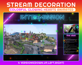 Twitch Streamer Decorations | Colorful Glowing Hearts | Shot Away