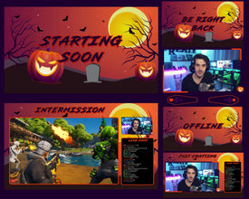 Halloween Animated Spooky Stream Overlay Pack