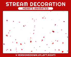 Red Hearts Animated Stream Overlay