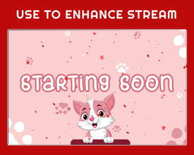 Red Hearts Animated Stream Overlay