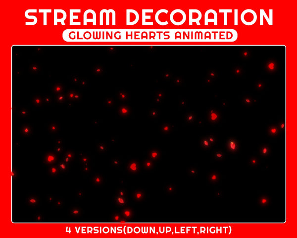 Animated Glowing Heart Stream Decoration