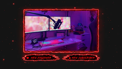 Horror Red & Black Webcam Overlay