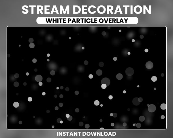 White Bokeh Particle Animated Stream Overlay