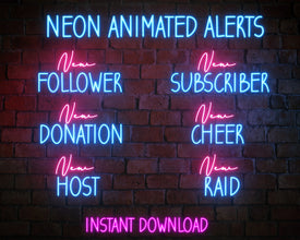 Neon Animated Glowing Stream Alerts